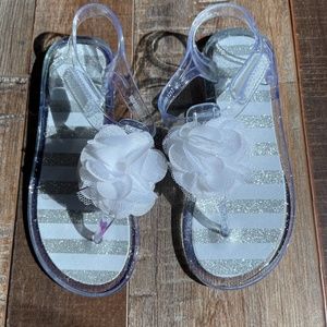 Toddler Girl Glitter Jelly Sandals Size 10 NWOT